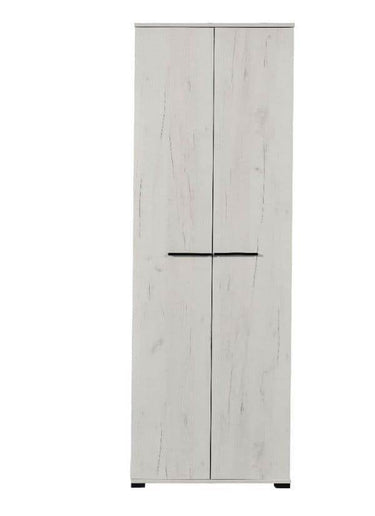 Lucerne Oak Finish Two-Door Narrow Wardrobe: Space-Saving Elegant Storage Solution - UK Luxury Furniture
